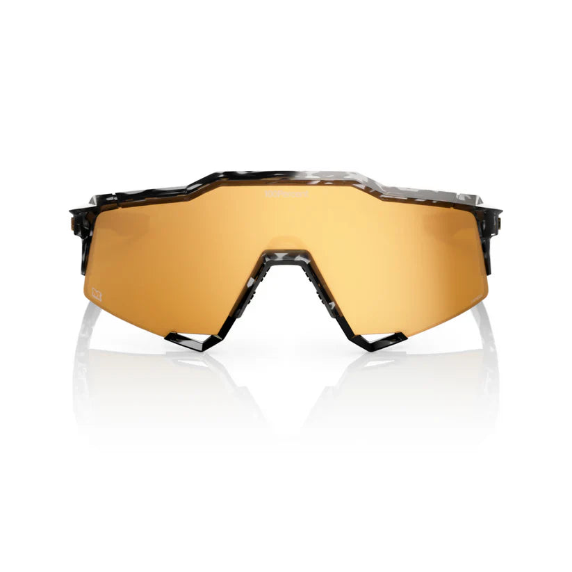 100% Speedcraft Sunglasses - Money Mike 3 Polished Black Tortoise HiPER 24K Gold Mirror Lens