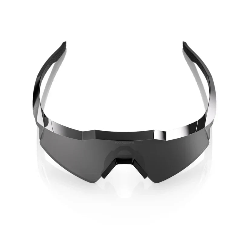 100% Speedcraft XS Sunglasses - Soto 1 Polished Black Chrome - HiPER Mercury Mirror Lens