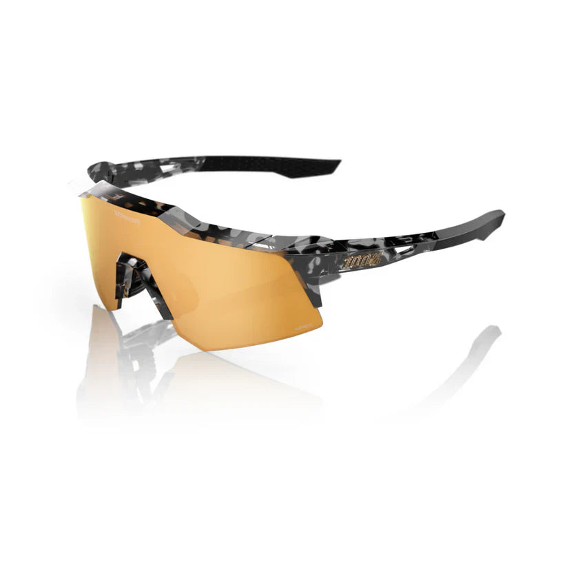 100% Speedcraft XS Sunglasses - Money Mike 3 Polished Black Tortoise HiPER 24K Gold Mirror Lens