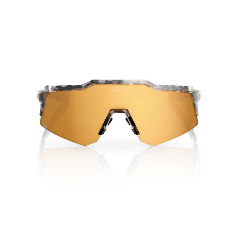 100% Speedcraft XS Sunglasses - Money Mike 3 Polished Black Tortoise HiPER 24K Gold Mirror Lens