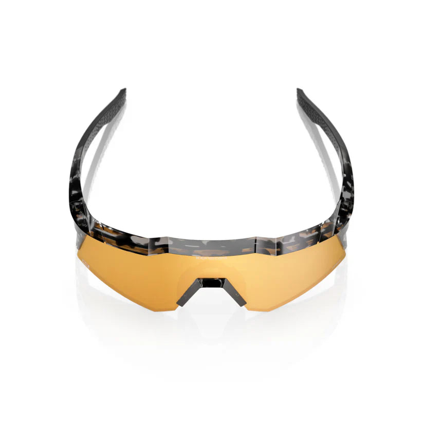 100% Speedcraft XS Sunglasses - Money Mike 3 Polished Black Tortoise HiPER 24K Gold Mirror Lens